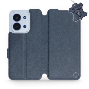 Kožené flip pouzdro Mobiwear - Xiaomi Poco C85 - Modré