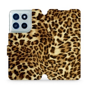 Flipové pouzdro Mobiwear - Motorola Moto G56 5G - VA33P Leopardí vzor