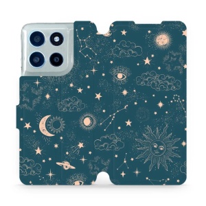 Flipové pouzdro Mobiwear - Motorola Moto G56 5G - VP14S Magický vesmír - VÝPRODEJ