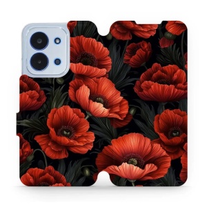 Flipové pouzdro Mobiwear - Xiaomi Poco C85 - VP45S Temné červené květy