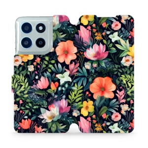 Flipové pouzdro Mobiwear - Motorola Moto G56 5G - VP48S Pestré kvítky