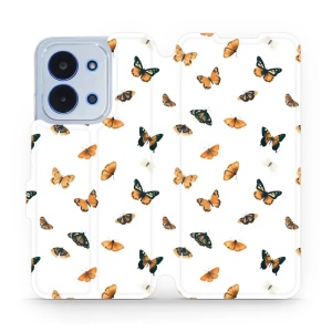 Flipové pouzdro Mobiwear - Xiaomi Poco C85 - VP77S Oranžoví motýlci
