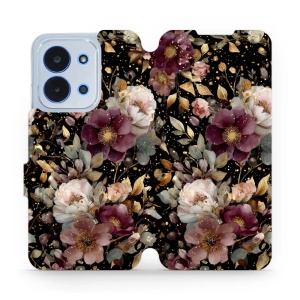 Flipové pouzdro Mobiwear - Xiaomi Poco C85 - V169S Zlatavé kvítky