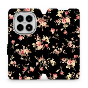 Flipové pouzdro Mobiwear - Xiaomi Redmi Note 15 5G - VD02S Květy na černé