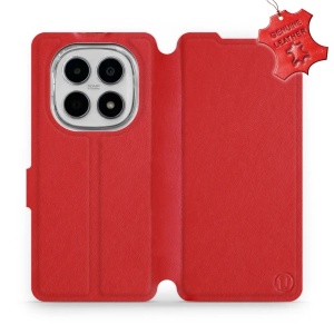Kožené flip pouzdro Mobiwear - Xiaomi Redmi Note 15 5G - Červené