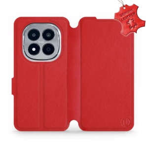 Kožené flip pouzdro Mobiwear - Xiaomi Redmi Note 15 Pro Plus 5G - Červené