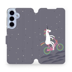 Flipové pouzdro Mobiwear - Samsung Galaxy S25 FE - V024P Jednorožec na kole