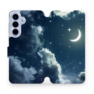 Flipové pouzdro Mobiwear - Samsung Galaxy S25 FE - V145P Noční obloha s měsícem