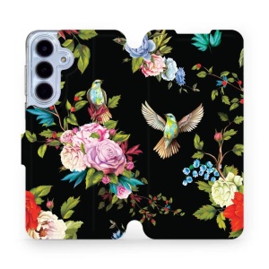 Flipové pouzdro Mobiwear - Samsung Galaxy S25 FE - VD09S Ptáčci a květy