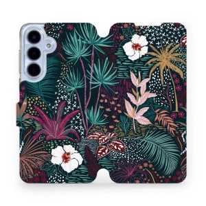 Flipové pouzdro Mobiwear - Samsung Galaxy S25 FE - VP13S Temná flóra