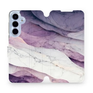 Flipové pouzdro Mobiwear - Samsung Galaxy S25 FE - VP31S Bílý a fialový mramor