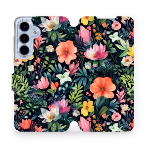 Flipové pouzdro Mobiwear - Samsung Galaxy S25 FE - VP48S Pestré kvítky