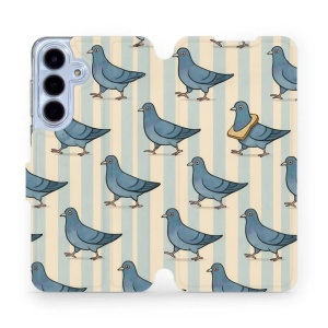 Flipové pouzdro Mobiwear - Samsung Galaxy S25 FE - VP91S Holubi