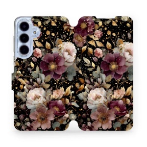 Flipové pouzdro Mobiwear - Samsung Galaxy S25 FE - V169S Zlatavé kvítky