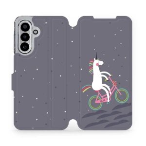 Flipové pouzdro Mobiwear - Samsung Galaxy A17 / A17 5G - V024P Jednorožec na kole