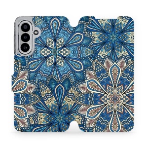 Flipové pouzdro Mobiwear - Samsung Galaxy A17 / A17 5G - V108P Modré mandala květy