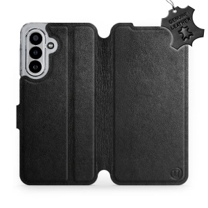 Kožené flip pouzdro Mobiwear - Samsung Galaxy A17 / A17 5G - Černé
