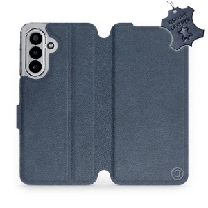 Kožené flip pouzdro Mobiwear - Samsung Galaxy A17 / A17 5G - Modré