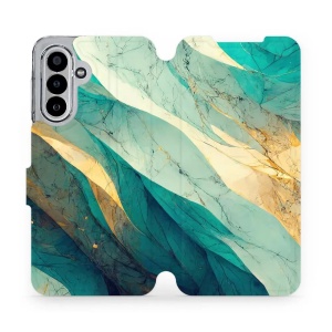 Flipové pouzdro Mobiwear - Samsung Galaxy A17 / A17 5G - VP37S Zlatavý a zelenkavý mramor