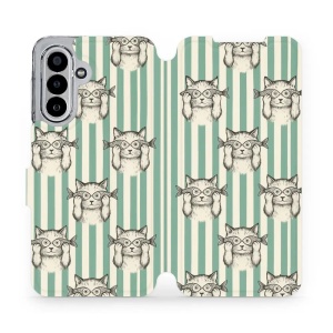 Flipové pouzdro Mobiwear - Samsung Galaxy A17 / A17 5G - VP90S Číča ryby