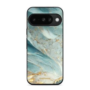 Lesklý kryt Mobiwear Glossy - Google Pixel 10 - G022G Zelenkavý a zlatavý mramor