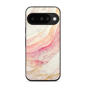 Lesklý kryt Mobiwear Glossy - Google Pixel 10 - G027G - Růžový a zlatavý mramor