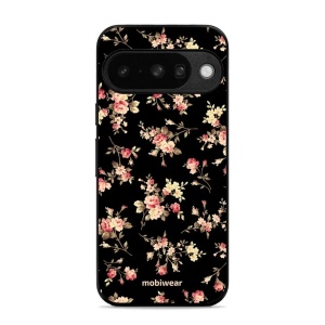 Lesklý kryt Mobiwear Glossy - Google Pixel 10 - G039G - Květy na černé