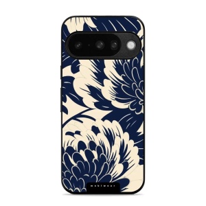 Lesklý kryt Mobiwear Glossy - Google Pixel 10 - GA40G Modré a béžové květy