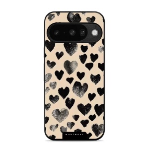Lesklý kryt Mobiwear Glossy - Google Pixel 10 - GA51G Černá srdíčka