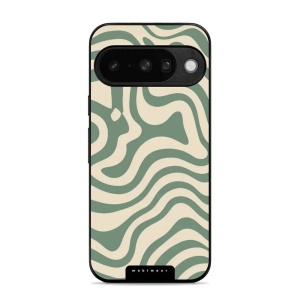 Lesklý kryt Mobiwear Glossy - Google Pixel 10 - GA57G Zelené a béžové zkrouceniny