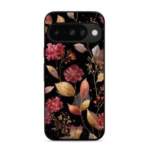 Lesklý kryt Mobiwear Glossy - Google Pixel 10 - V171S Zlatavé lístky a květy