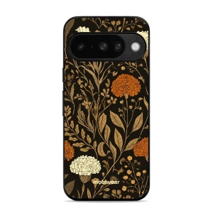 Lesklý kryt Mobiwear Glossy - Google Pixel 10 - V174S Béžová a oranžová kvítka