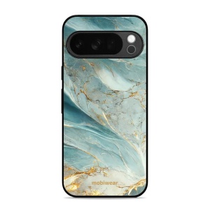 Lesklý kryt Mobiwear Glossy - Google Pixel 10 Pro - G022G Zelenkavý a zlatavý mramor