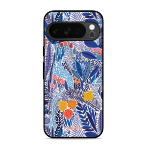 Lesklý kryt Mobiwear Glossy - Google Pixel 10 Pro - G037G - Modrá květena