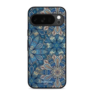 Lesklý kryt Mobiwear Glossy - Google Pixel 10 Pro - G038G - Modré mandala květy