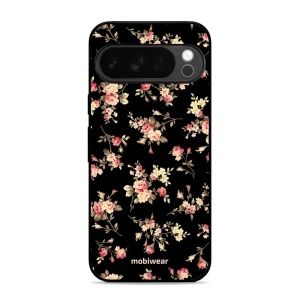 Lesklý kryt Mobiwear Glossy - Google Pixel 10 Pro - G039G - Květy na černé