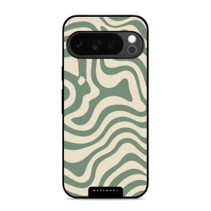 Lesklý kryt Mobiwear Glossy - Google Pixel 10 Pro - GA57G Zelené a béžové zkrouceniny