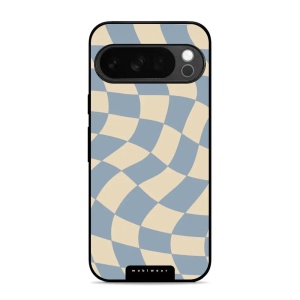 Lesklý kryt Mobiwear Glossy - Google Pixel 10 Pro - GA59G Modrá a béžová šachovnice