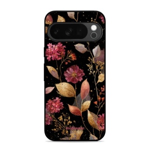 Lesklý kryt Mobiwear Glossy - Google Pixel 10 Pro - V171S Zlatavé lístky a květy