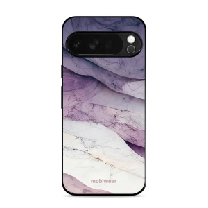 Lesklý kryt Mobiwear Glossy - Google Pixel 10 Pro XL - G028G - Bílý a fialový mramor