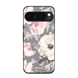 Lesklý kryt Mobiwear Glossy - Google Pixel 10 Pro XL - G034G - Květy na šedém pozadí