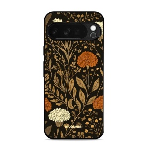 Lesklý kryt Mobiwear Glossy - Google Pixel 10 Pro XL - V174S Béžová a oranžová kvítka