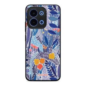 Lesklý kryt Mobiwear Glossy - Xiaomi Poco C85 - G037G - Modrá květena