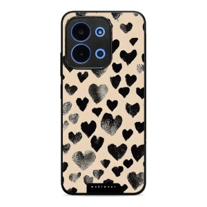 Lesklý kryt Mobiwear Glossy - Xiaomi Poco C85 - GA51G Černá srdíčka