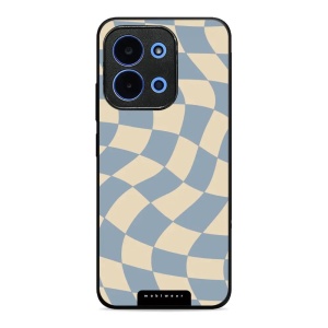 Lesklý kryt Mobiwear Glossy - Xiaomi Poco C85 - GA59G Modrá a béžová šachovnice