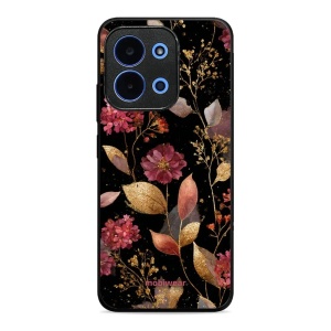 Lesklý kryt Mobiwear Glossy - Xiaomi Poco C85 - V171S Zlatavé lístky a květy
