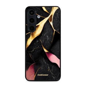 Lesklý kryt Mobiwear Glossy - Samsung Galaxy S25 FE - G021G Černý a zlatavý mramor