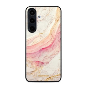 Lesklý kryt Mobiwear Glossy - Samsung Galaxy S25 FE - G027G - Růžový a zlatavý mramor