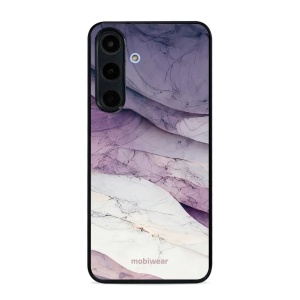 Lesklý kryt Mobiwear Glossy - Samsung Galaxy S25 FE - G028G - Bílý a fialový mramor