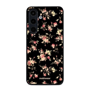 Lesklý kryt Mobiwear Glossy - Samsung Galaxy S25 FE - G039G - Květy na černé